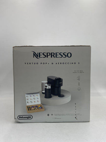 New Open Box Nespresso Vertuo Pop+ & Aeroccino 3 Compact Coffee Machine & Milk Frother 