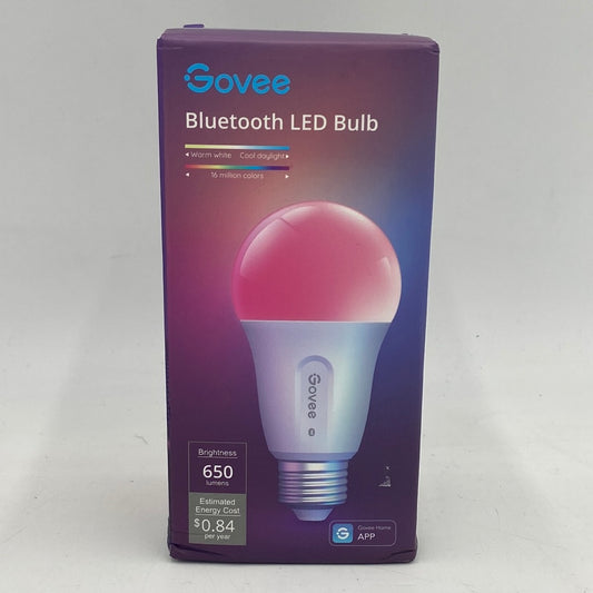 New Govee Smart Bluetooth AC 120V 60Hz 140mA 7W LED Bulbs H6001 E26