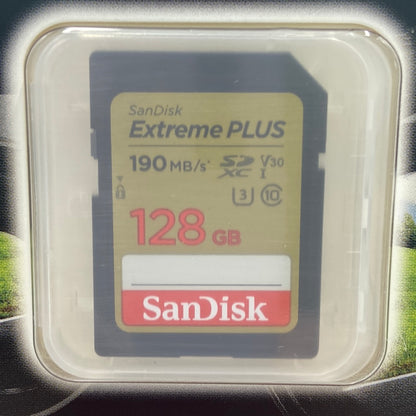 New SanDisk Extreme PLUS SDXC UHS-I 128GB SD Card P001-000332-128G