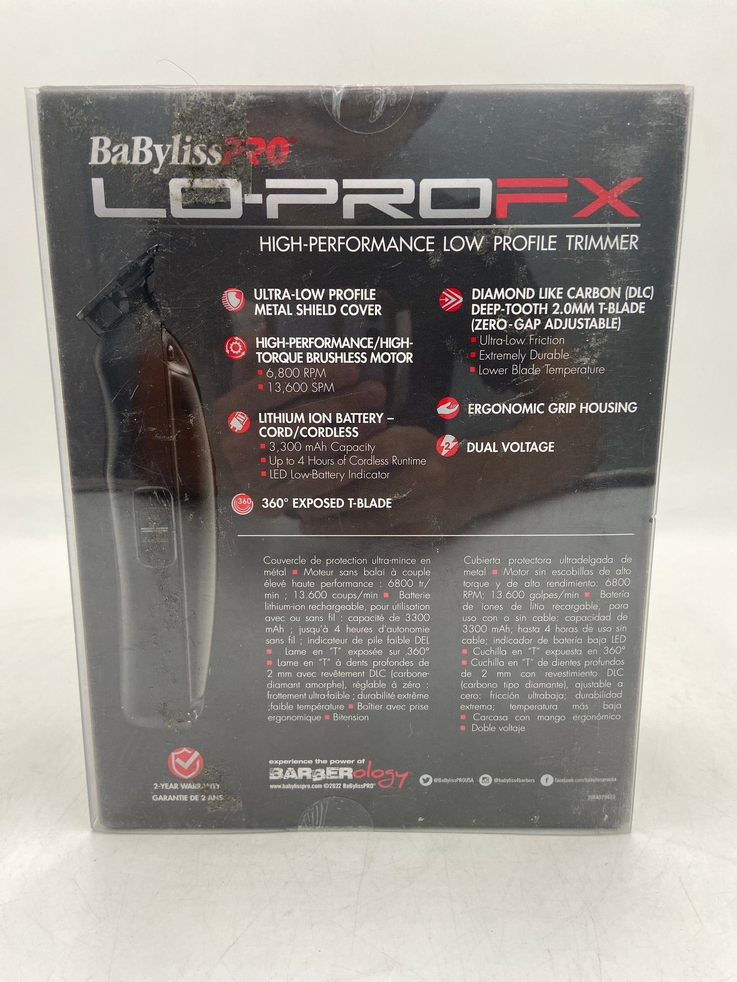 New Babyliss Pro LO-PROFX Profile Trimmer FX726