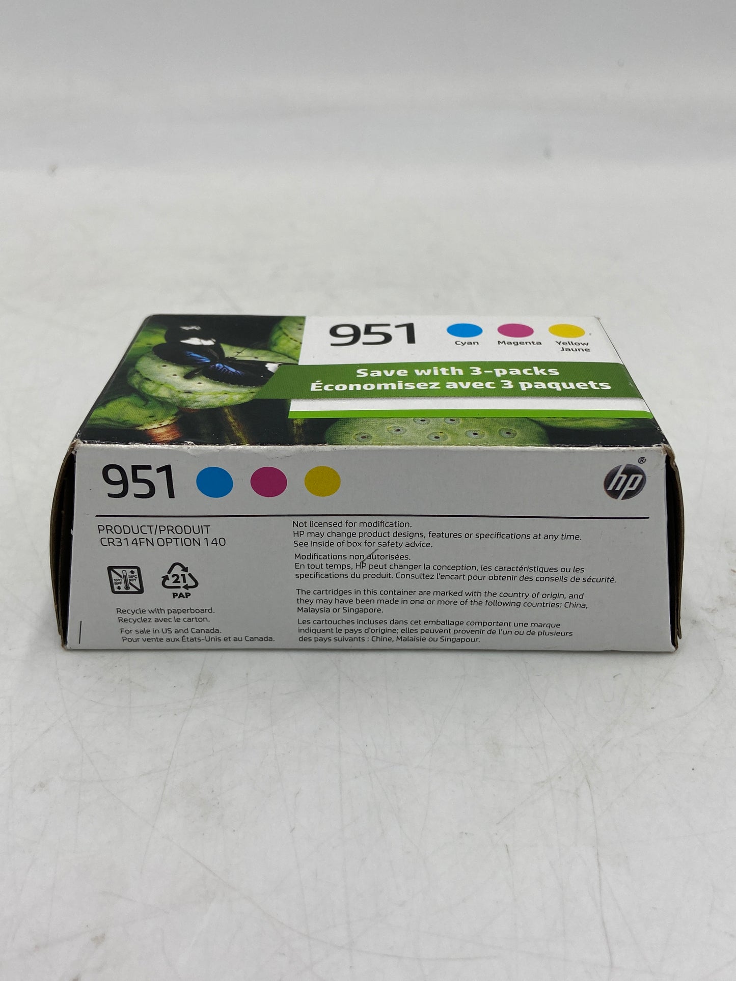 New HP 951 CR314FN Yellow, Cyan and Magenta Ink Cartridge
