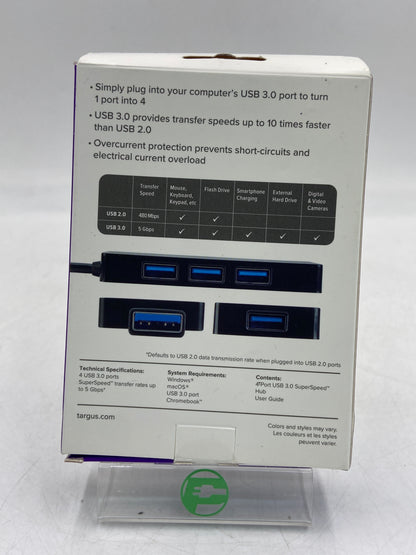 New Targus USB 3.0 4-Port USB Hub USB Hub ACH155