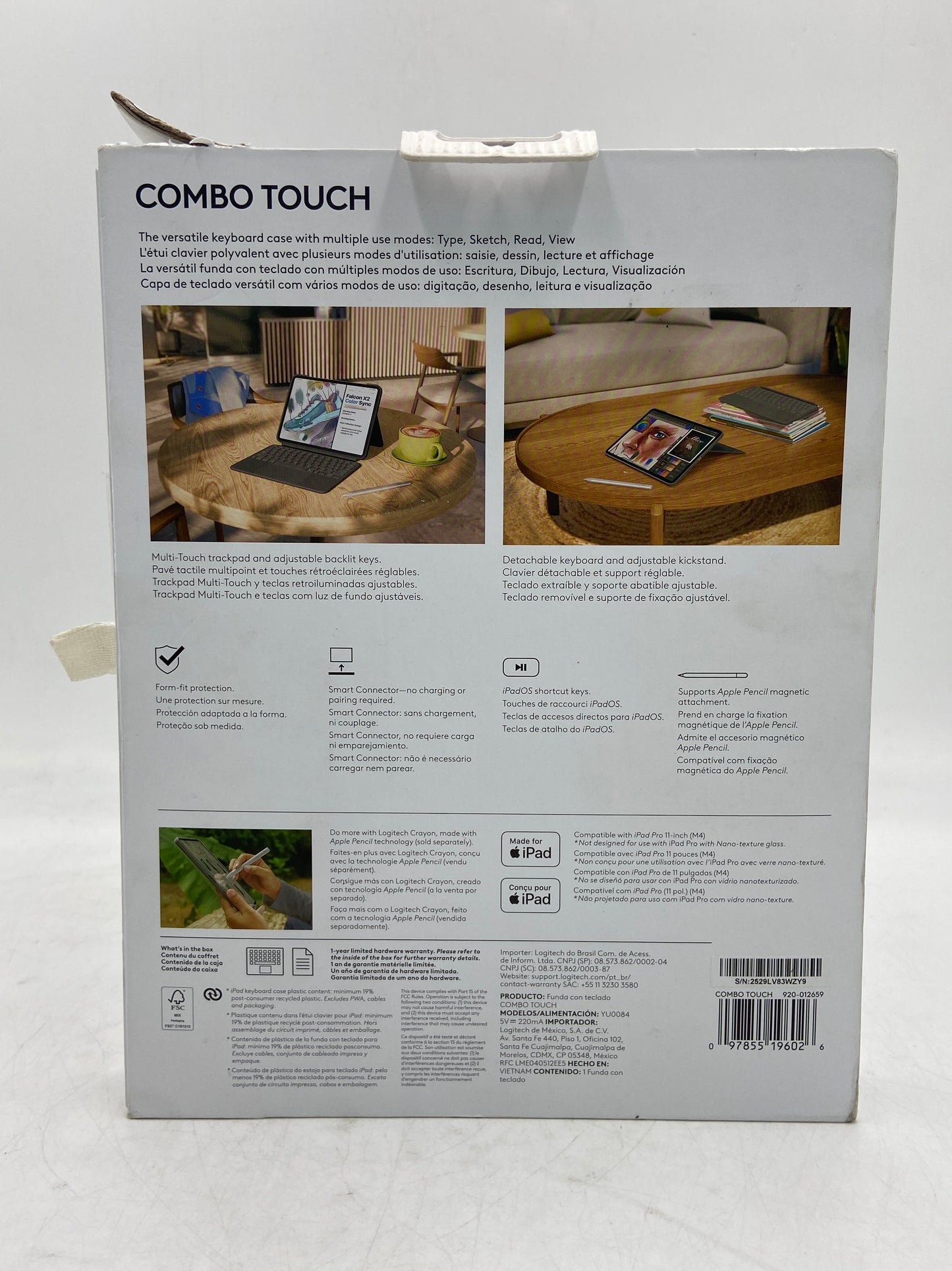 New Open Box LOGITECH iPad Pro 11-inch (M4) Tablet Case 920-012659
