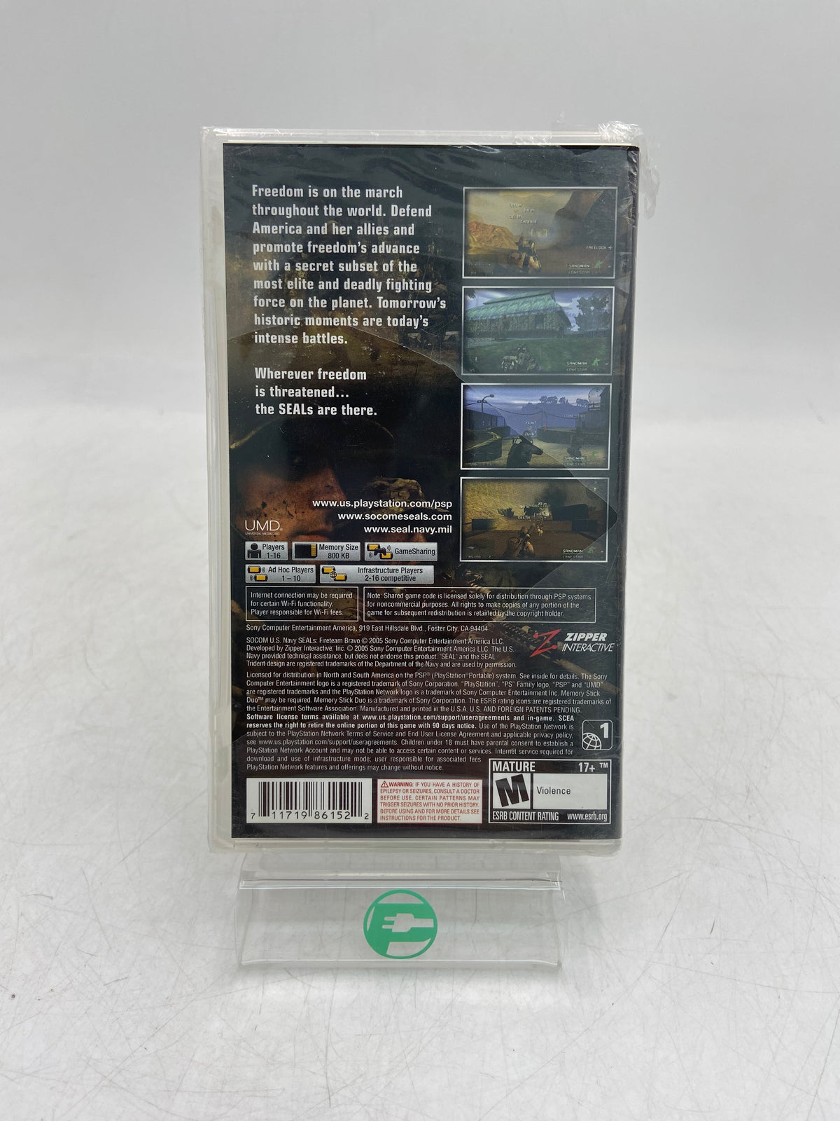 New Socom: U.S. Navy Seales Fireteam Bravo (Sony PlayStation Portable PSP, 2005)