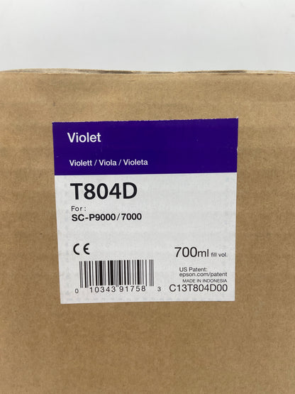 New Epson T804D Violet 700ml EXP 2018 Ink Cartridge for Epson Stylus Pro C13T804D00