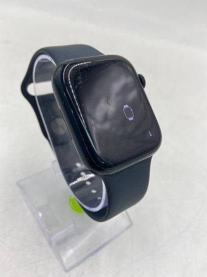 Unlocked Apple Watch Series 7 45MM Black Aluminum Midnight Sport Band A2477