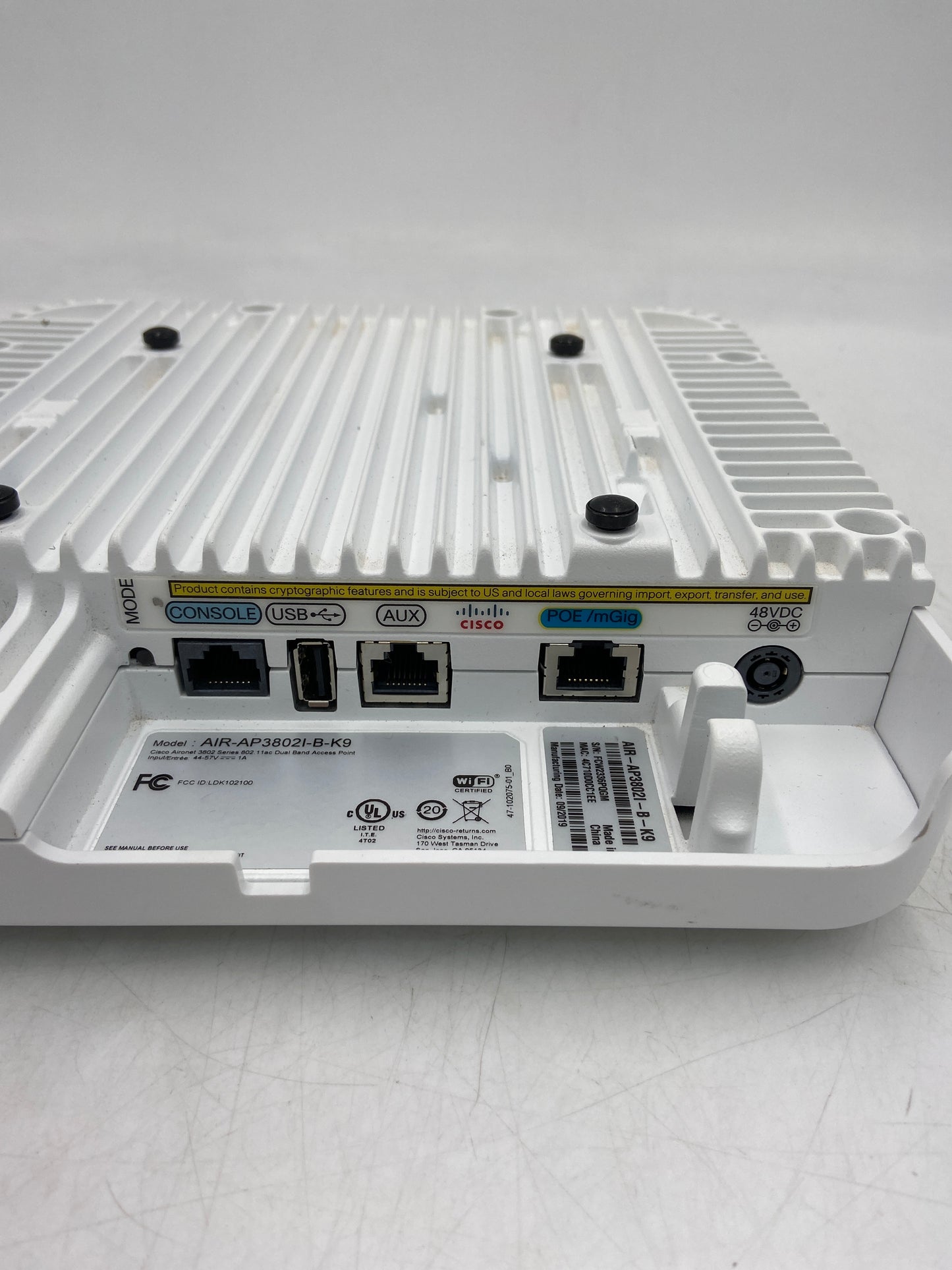 Cisco AIR-AP3802I-B-K9 Aironet 3802 5.2 Gbps Wireless Dual Band Access Point