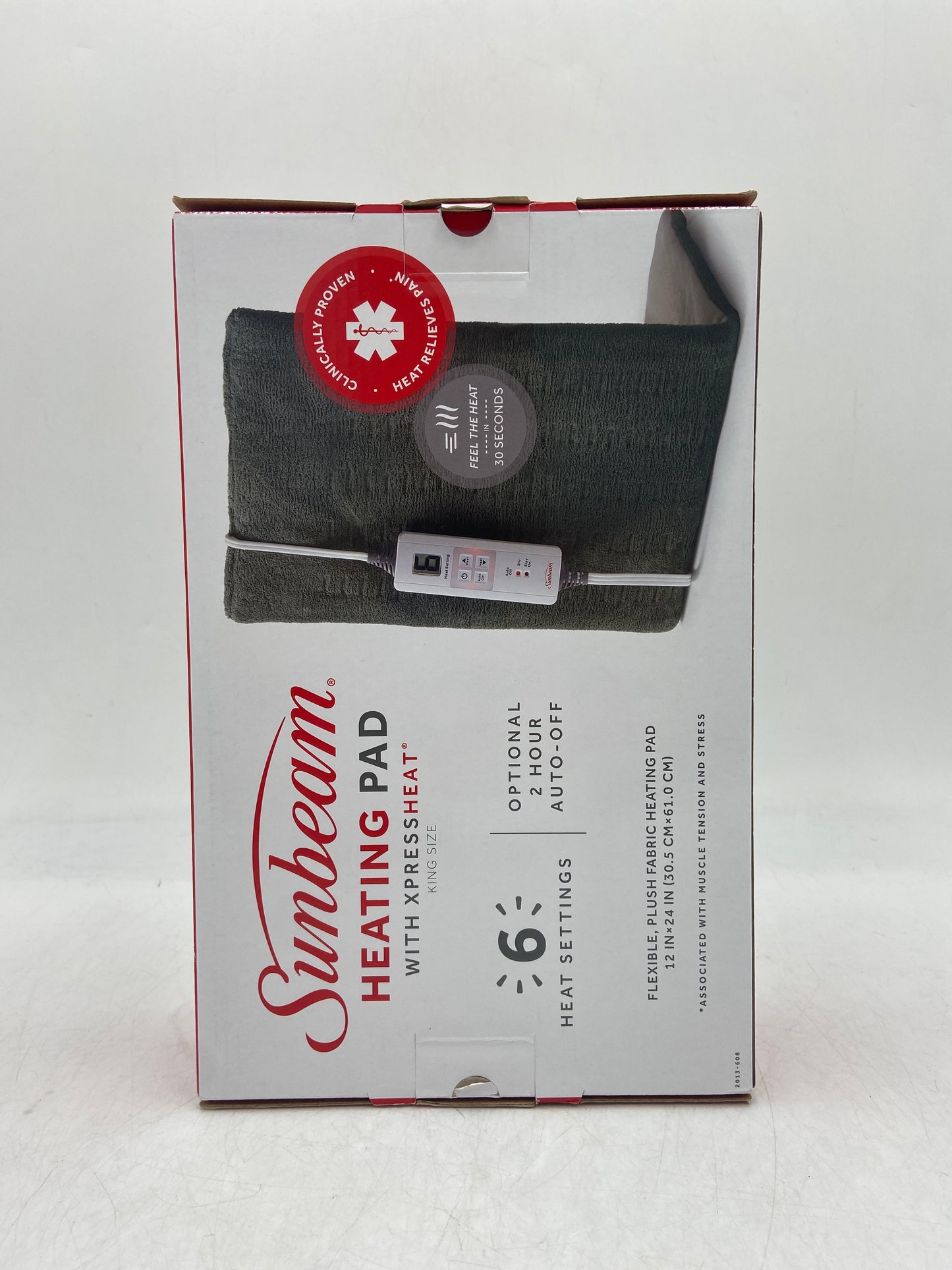 New Sunbeam Heating Pad With Xpressheat King Size Flexible Plush Fabric Heating 