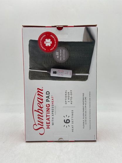 New Sunbeam Heating Pad With Xpressheat King Size Flexible Plush Fabric Heating 