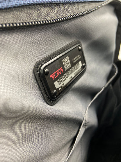 New Tumi 17" Backpack Ballistic Nylon & Leather Navy Backpack 146826-1596