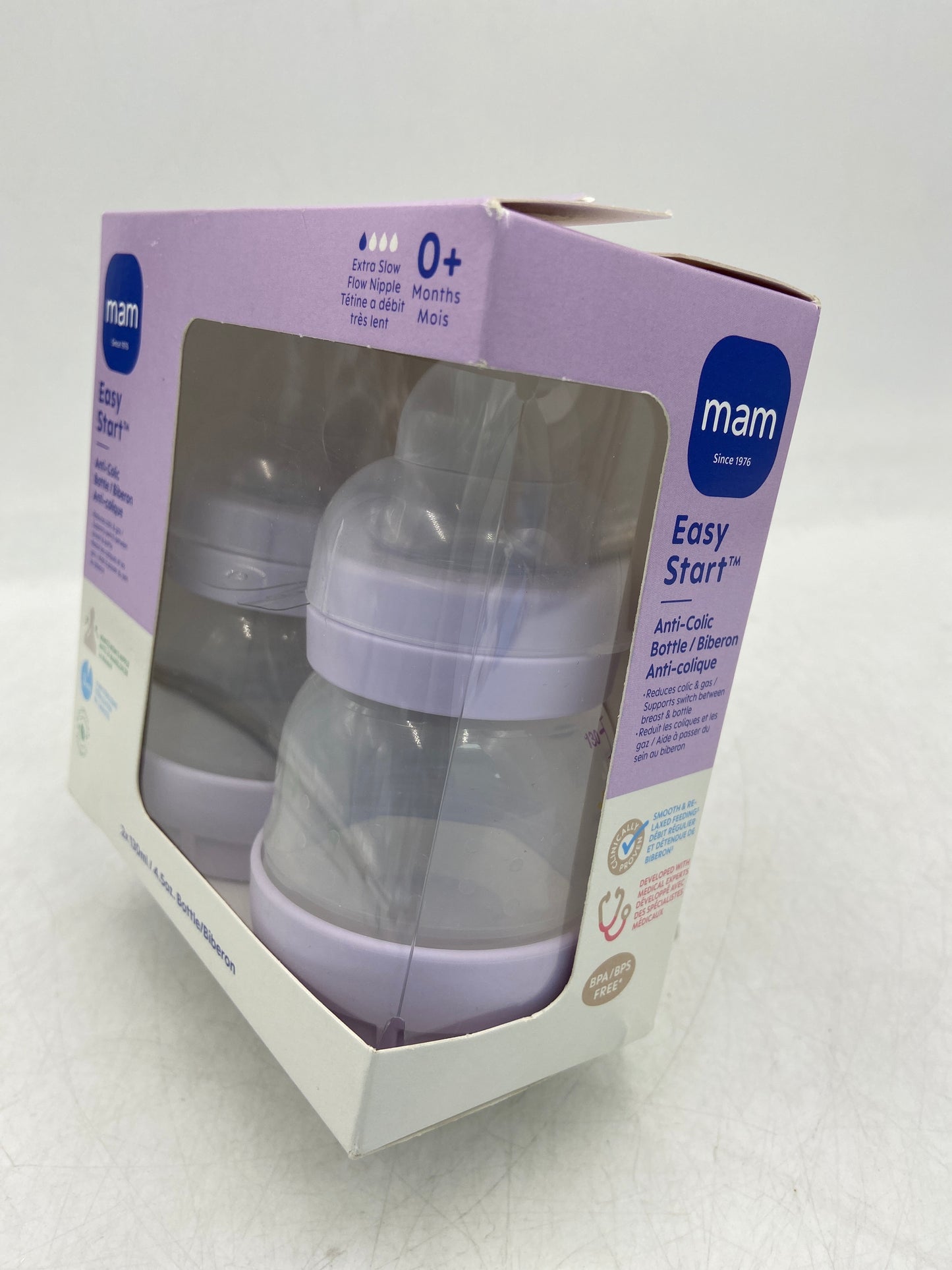 New Mam Easy Start Anti-Colic Extra Slow Bottle Baby Bottle for 0+ Months
