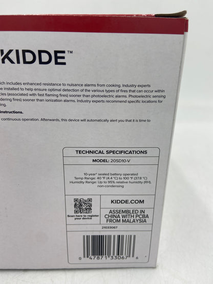 New Kidde Smoke Alarm Multipack (3-Pack) 10-Year Smoke Alarm 20SD10-V