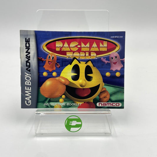 Pac-Man World (Nintendo GameBoy Advance, 2004) Manual Only