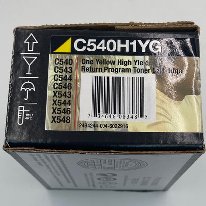 New Lexmark High Yield Toner Cartridge C540H1YG Yellow Ink Cartridge