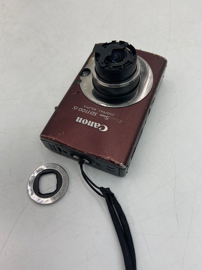 Broken Canon PowerShot SD1100 IS 8.0MP Compact Camera Lens is Broken Image on screen is Green