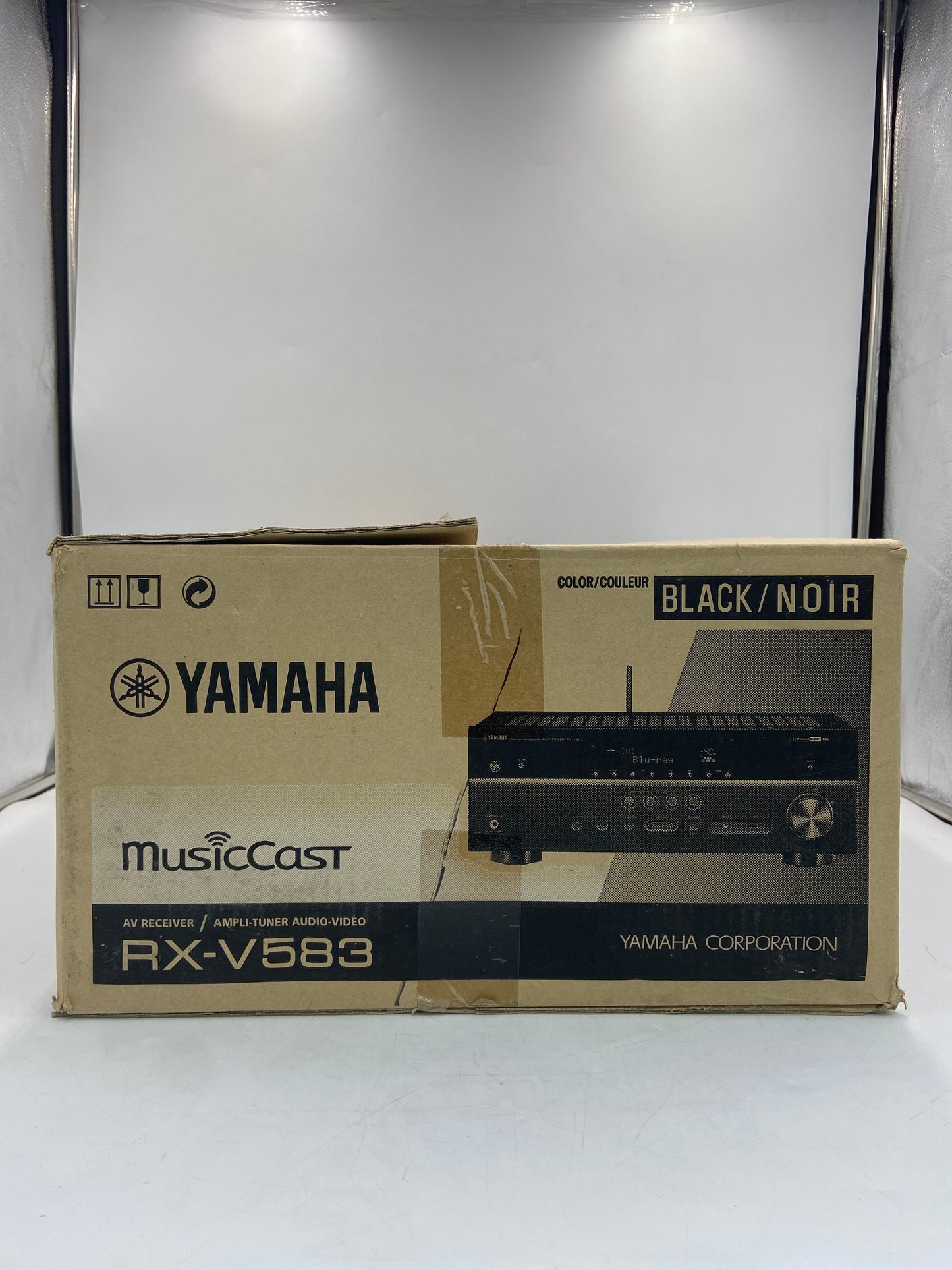 New Open Box Yamaha RX-V583 AV Receiver / Ampli-Tuner for Audio & Video Black ZW63180