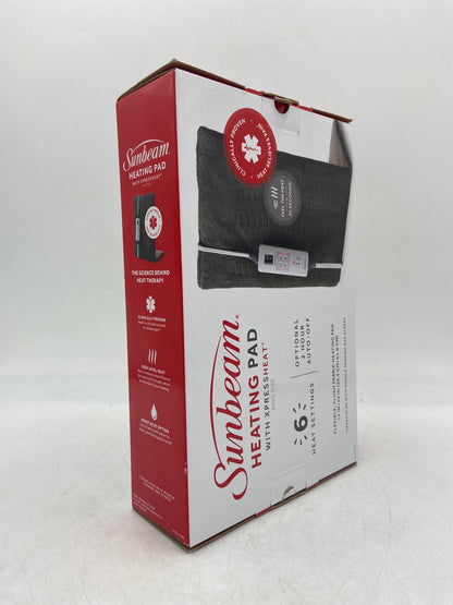 New Sunbeam Heating Pad With Xpressheat King Size Flexible Plush Fabric Heating 