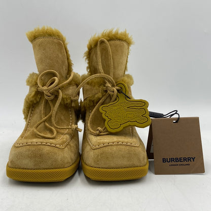 New No Box Burberry Suede and Shearling Highland Mules 160741A4155 Size 36 NWT