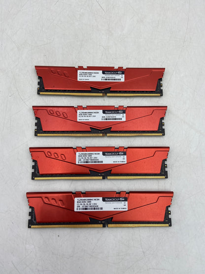 T.Force Vulcan Z 32GB (8GBx4) DDR4 300 Computer Memory RAM TLZRD48G3000HC16CBK