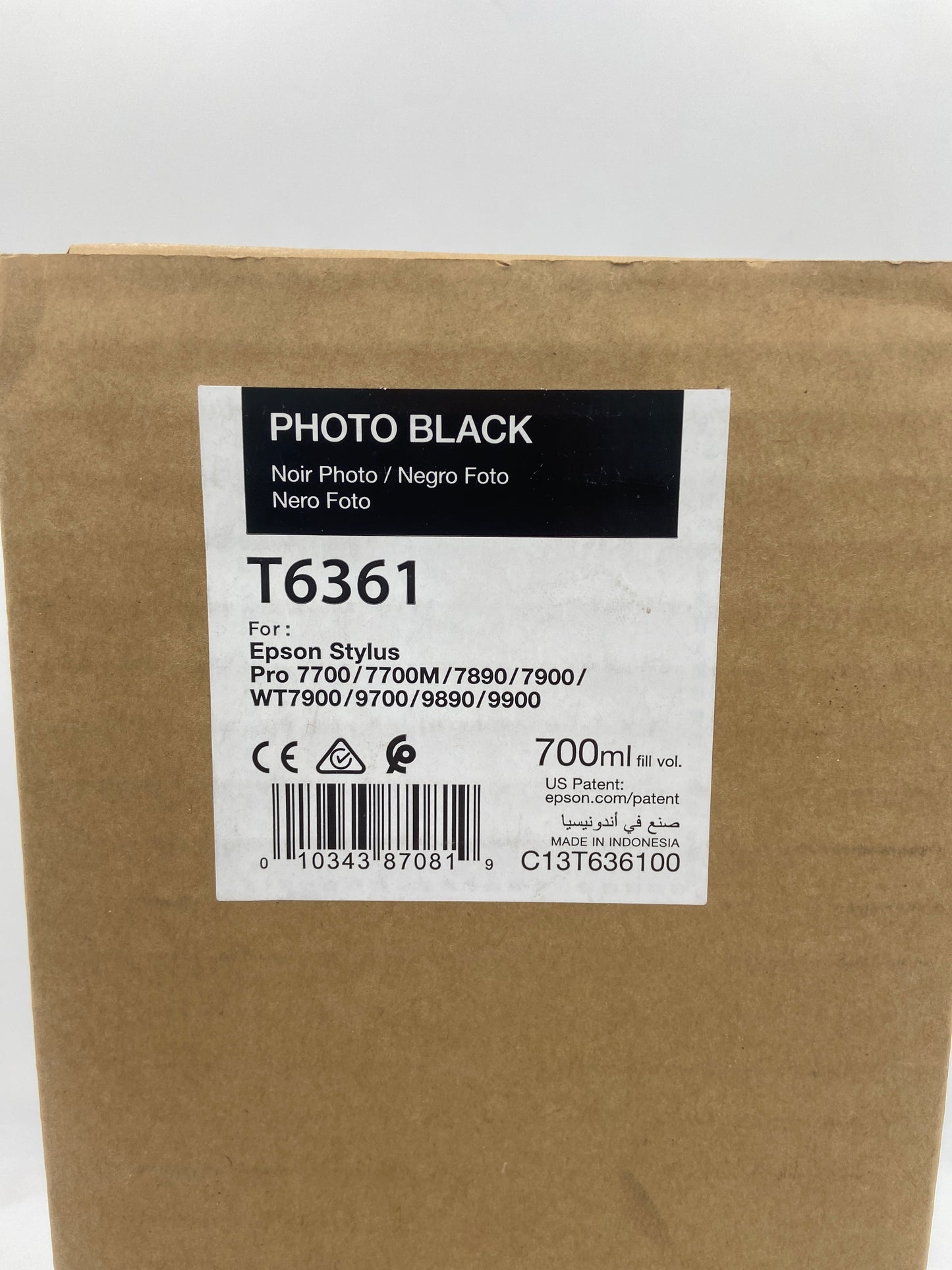 New Epson T6361 Photo Black 700ml EXP 2021 Ink Cartridge for Epson Stylus Pro C13T636100