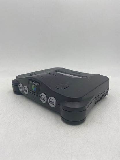 Nintendo N64 Console Gaming System NUS-001 Smoke/Clear Black With 2 Controllers and Wires