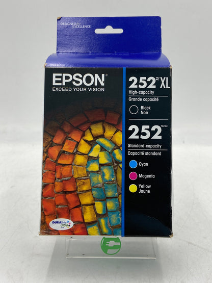 New Epson 252XL T252XL-BCS Black, Yellow, Cyan and Magenta Ink Cartridge