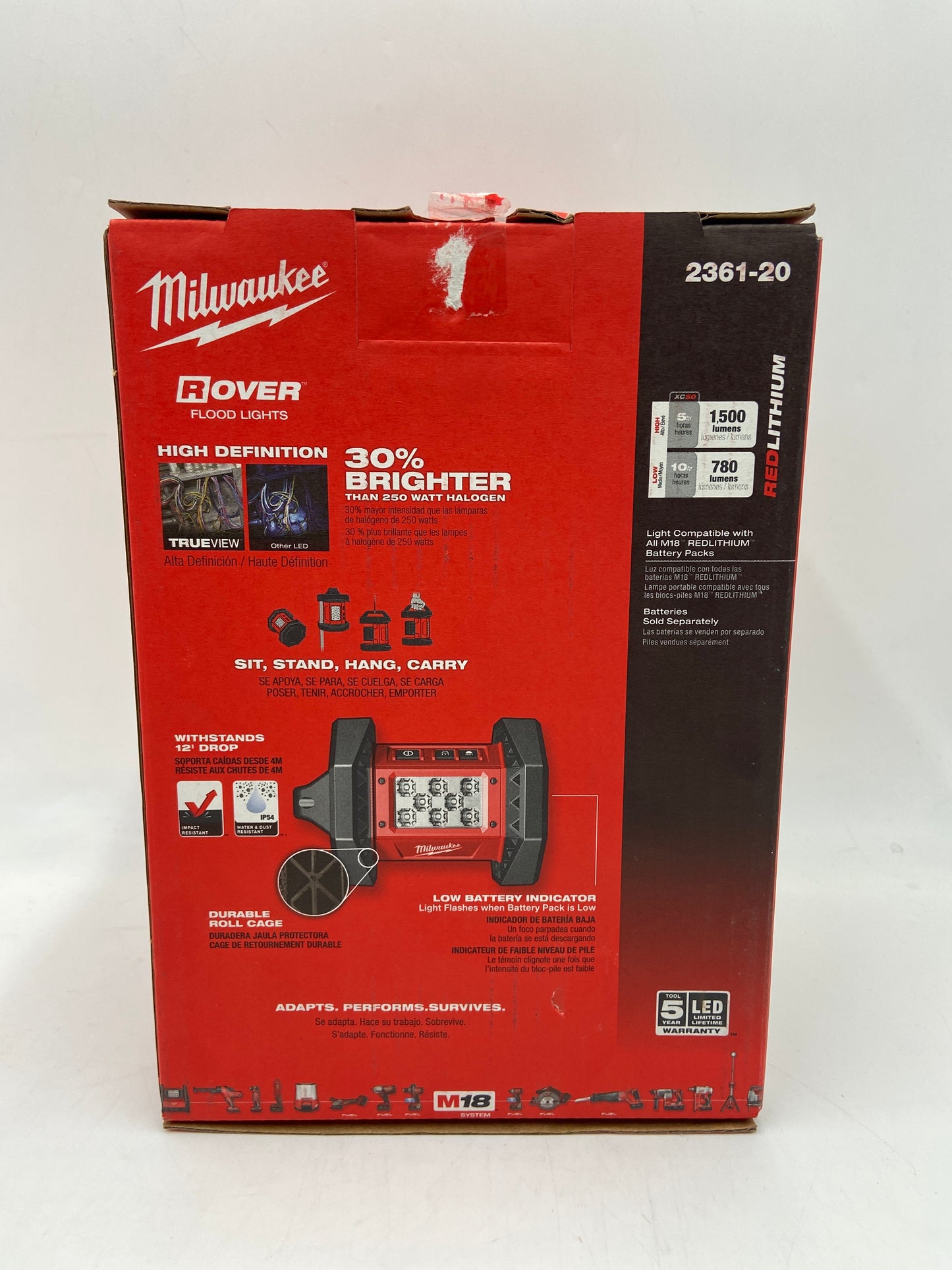 New Milwaukee M18 Rover 18V Floodlight 2361-20