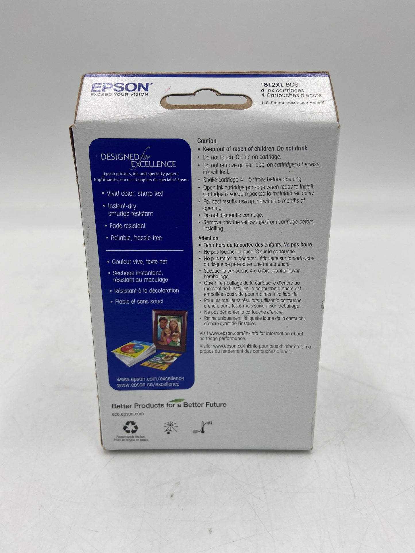 New Epson 812XL/812 Black/Tri-color  Ink Cartridge
