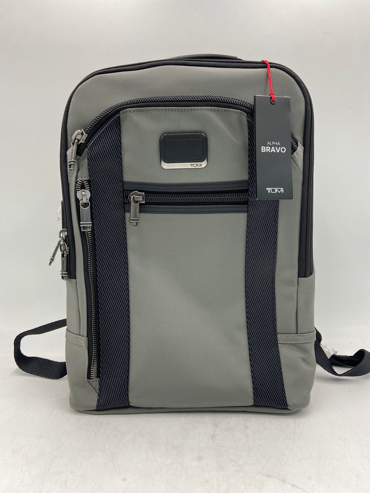 New Tumi Alpha Bravo Ballistic Nylon & Leather Davis Backpack Grey 153444-T003