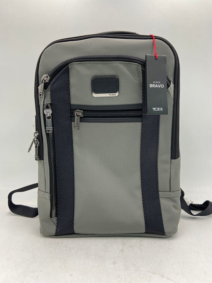 New Tumi Alpha Bravo Ballistic Nylon & Leather Davis Backpack Grey 153444-T003