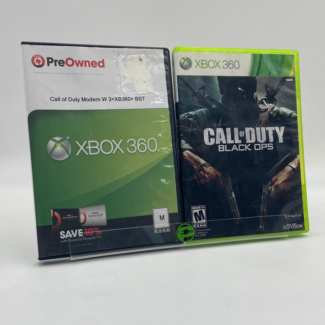 Lot of 2 Microsoft Xbox 360 Black Ops and MW3