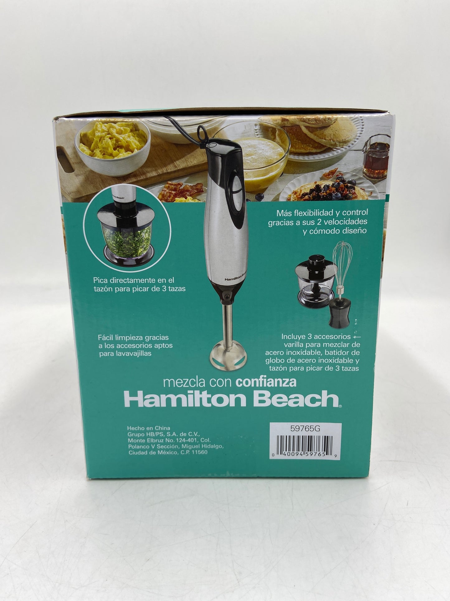 New HAMILTON BEACH 2 SPEED  HAND BLENDER 59765G