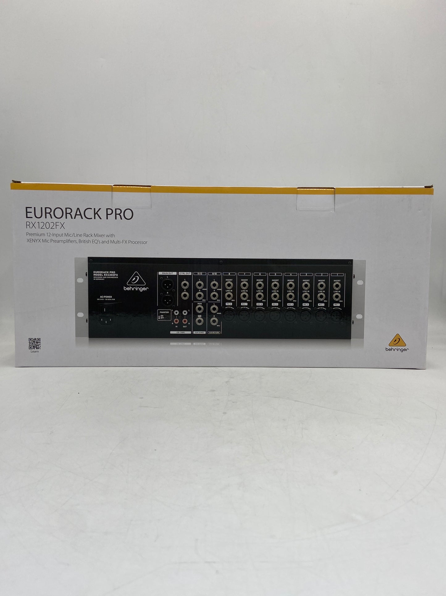 New Behringer Eurorack PRO Premium 12-Input Mic/Line Rack Mixer RX1202FX