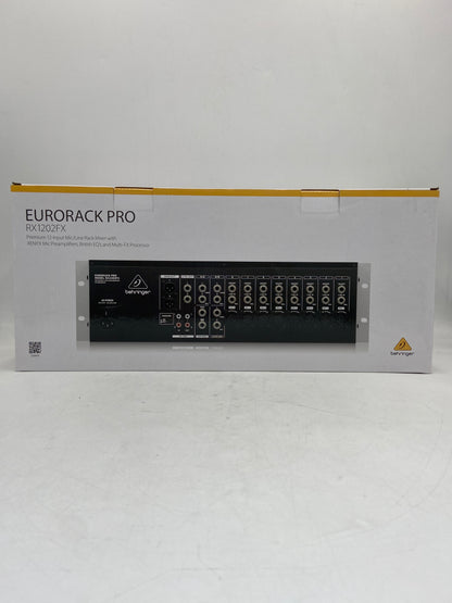 New Behringer Eurorack PRO Premium 12-Input Mic/Line Rack Mixer RX1202FX