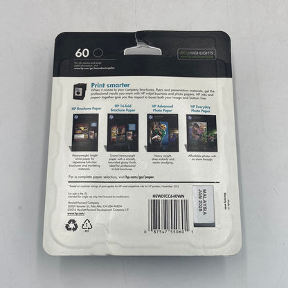 New HP 60 CC640WN Black Ink Cartridge