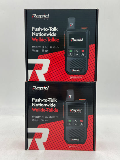 New Rapid Radios Push-to-Talk Nationwide (2-Pack) Walkie-Talkie Radio G1