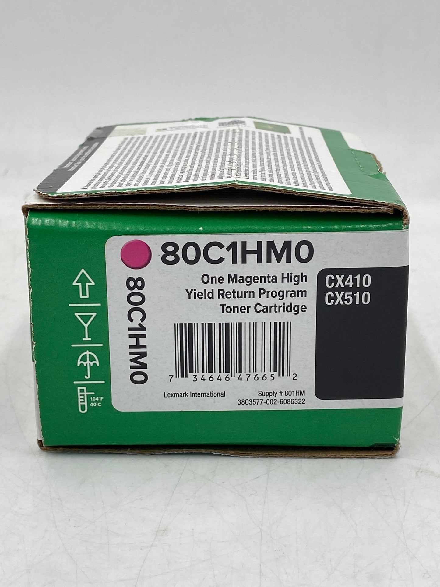 New Lexmark 80C1HM0 801HM Magenta Toner Cartridge