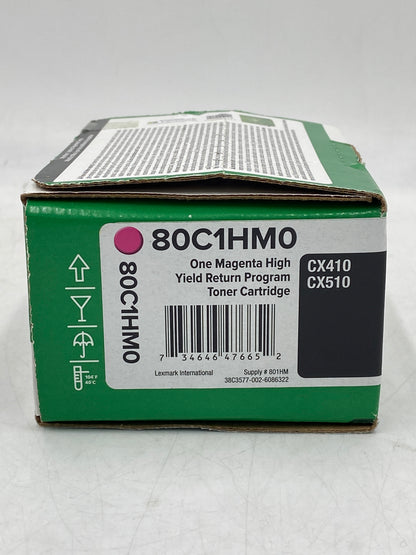 New Lexmark 80C1HM0 801HM Magenta Toner Cartridge