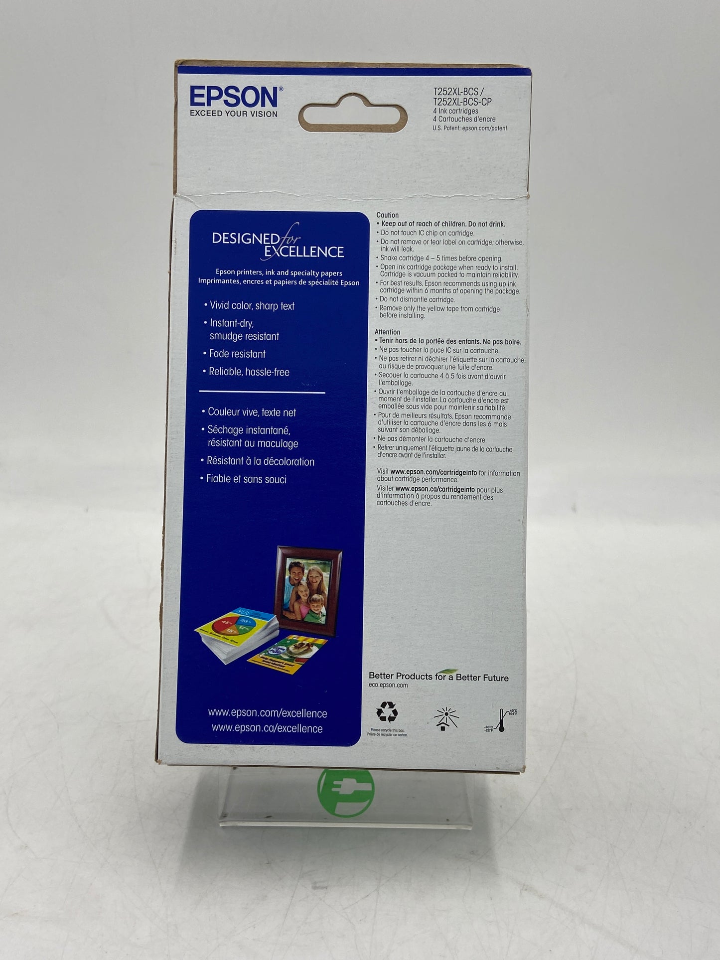 New Epson 252XL T252XL-BCS Black, Yellow, Cyan and Magenta Ink Cartridge