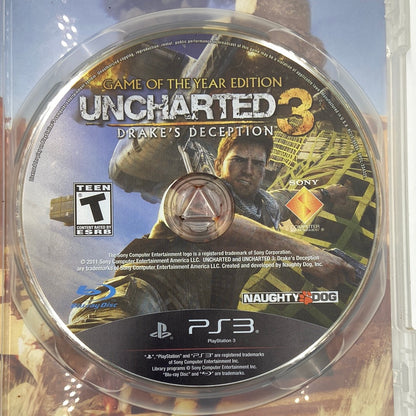 Uncharted 3: Drake's Deception (Sony PlayStation 3 PS3, 2011)