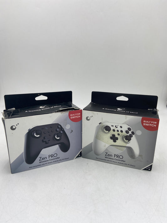 New Zen Pro for Nintendo Switch, PC, Android, iOS Wireless Gaming Controller NS09 (Black & White)