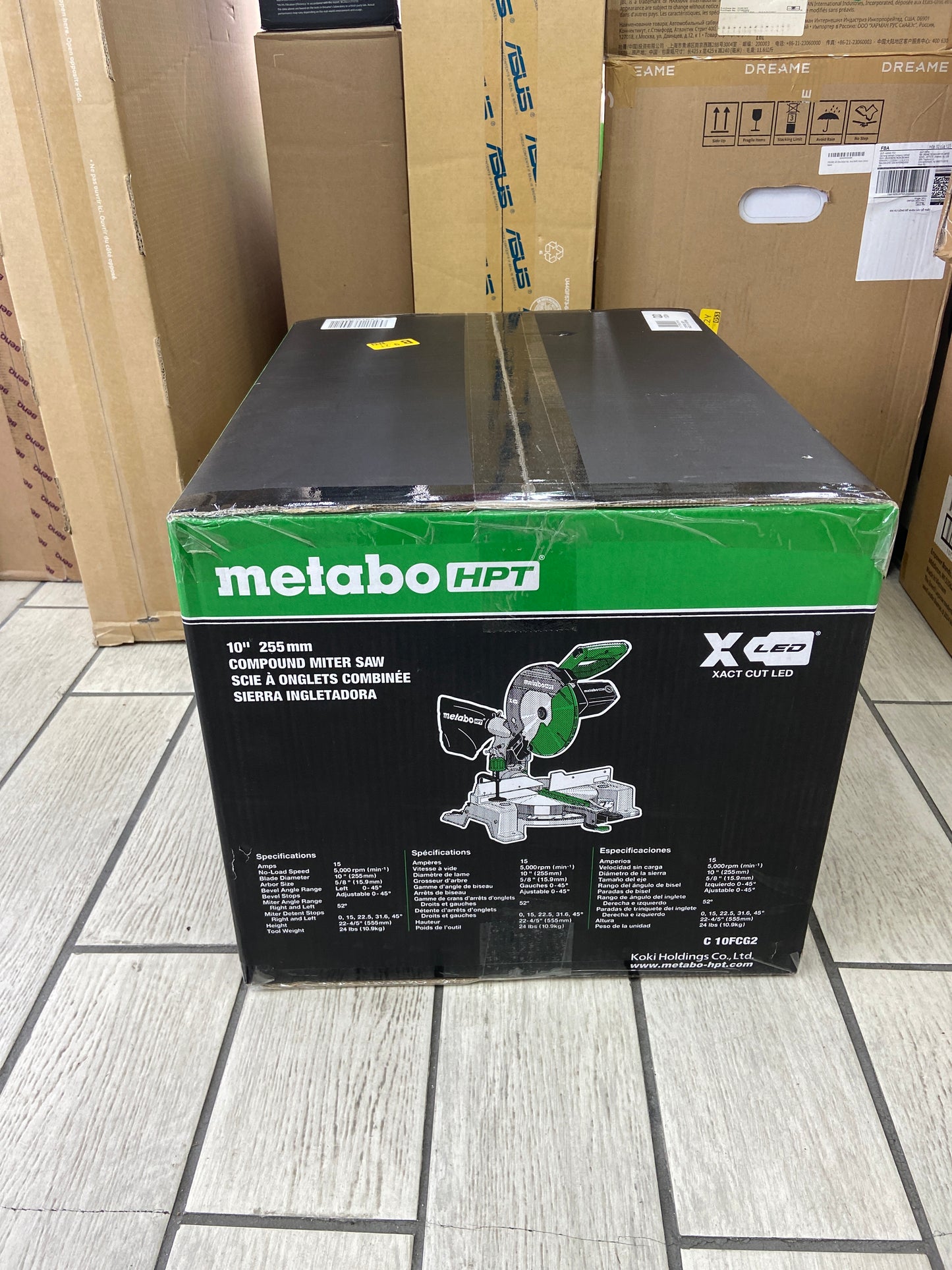 New Metabo HPT 10" 255mm Compound Miter Saw 120V C10FCG2