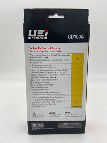New UEI CD100A Combustible Gas Leak Detector