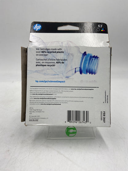 New HP 63 Black/Tri-color Ink Cartridge L0R46AN