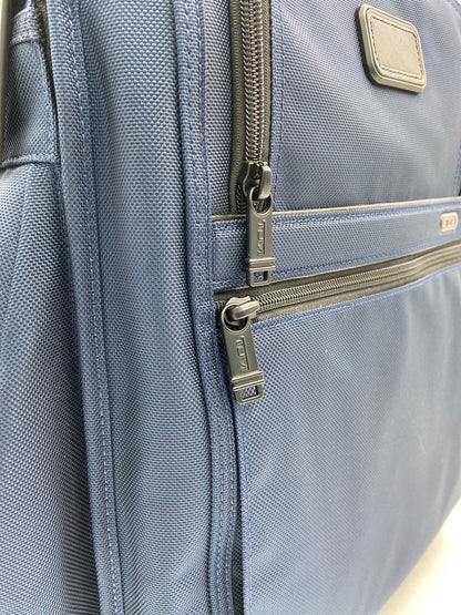 New Tumi 17" Backpack Ballistic Nylon & Leather Navy Backpack 146826-1596