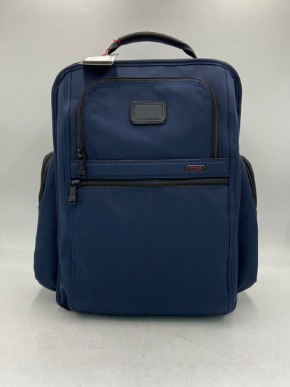 New Tumi 17" Backpack Ballistic Nylon & Leather Navy Backpack 146826-1596