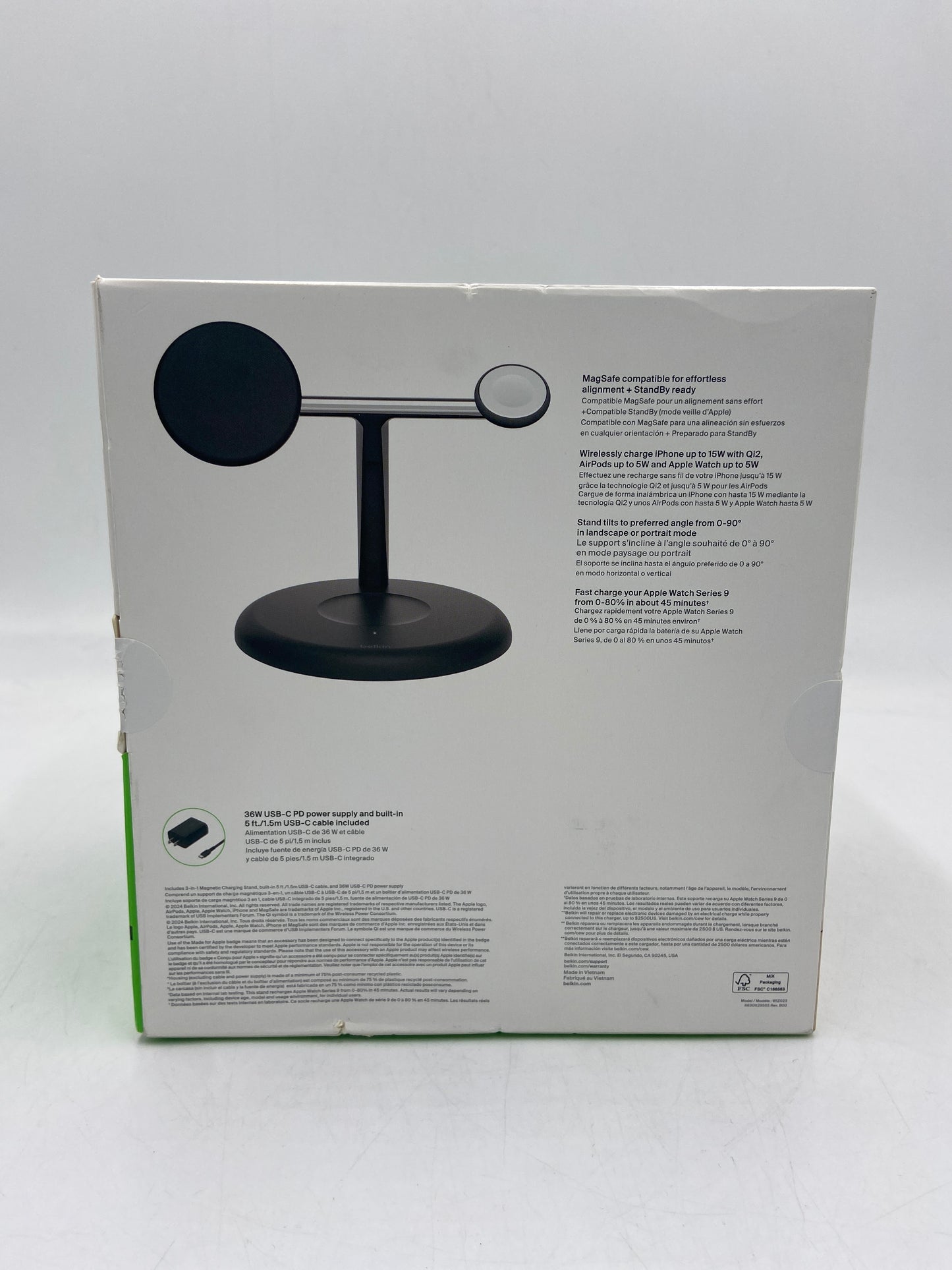 New BELKIN BOOSTCHARGE PRO 3 IN 1 MAGNETIC CHARGING STAND  3024F6