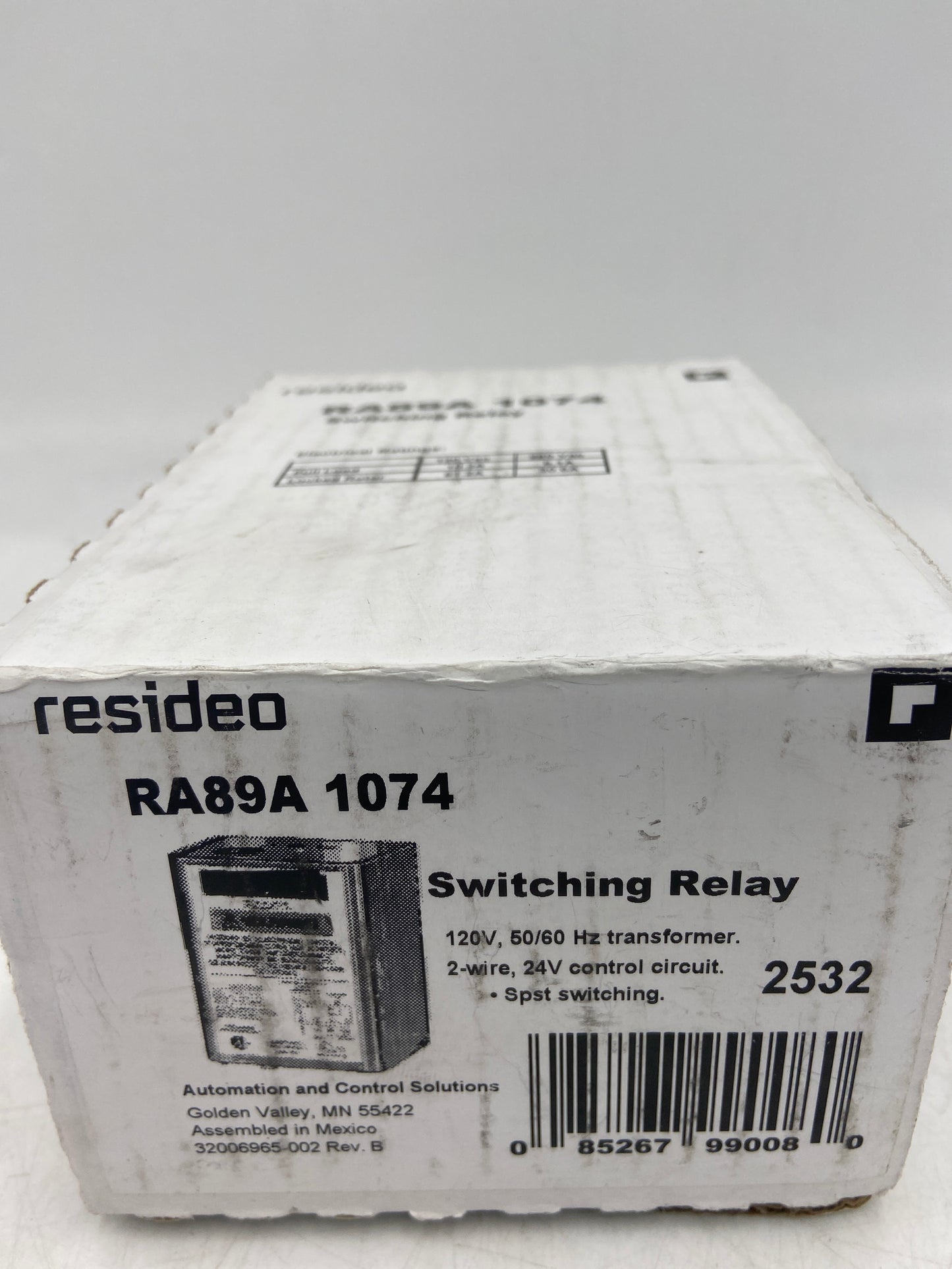 New Resideo RA89A 1074 120V, 50/60 Hz Transformer  Switching Relay 2532
