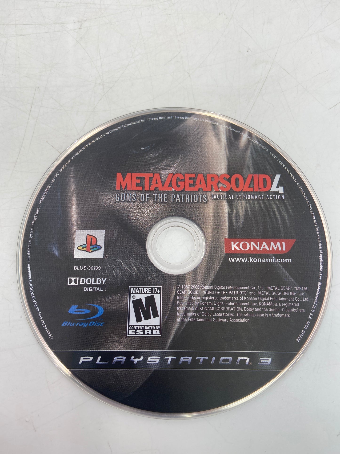 Metal Gear Solid 4 Guns of the Patriots (Sony PlayStation 3 PS3, 2008)