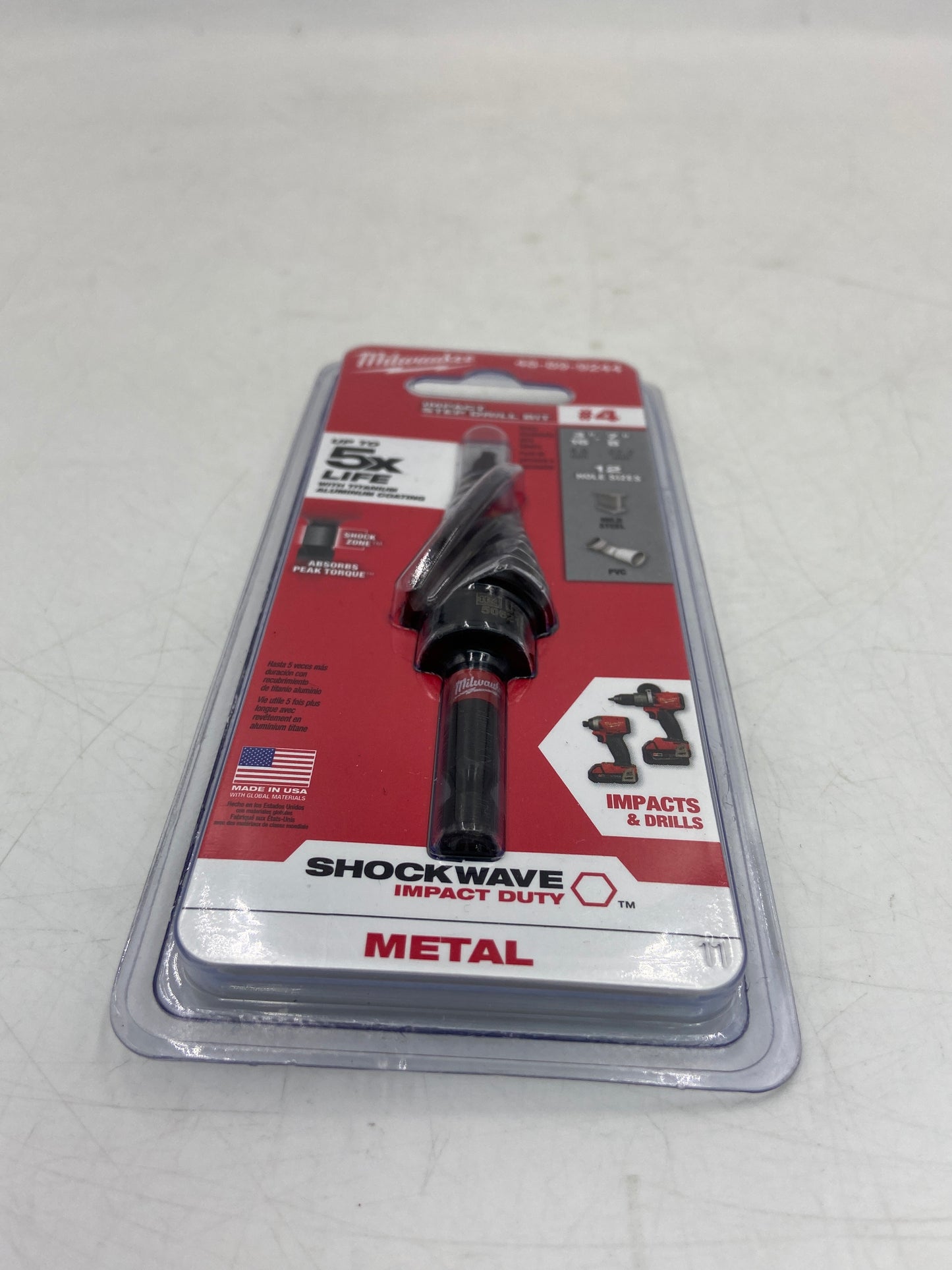 New Milwaukee Impact Step Drill Bit #4 Drill Bit 48-89-9244